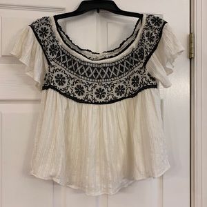 Ivory & Black Shirt Size Small